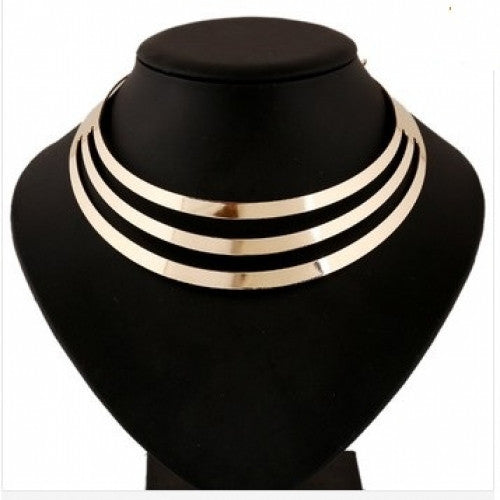 Multi-layer Statement Punk Charm Party Necklace