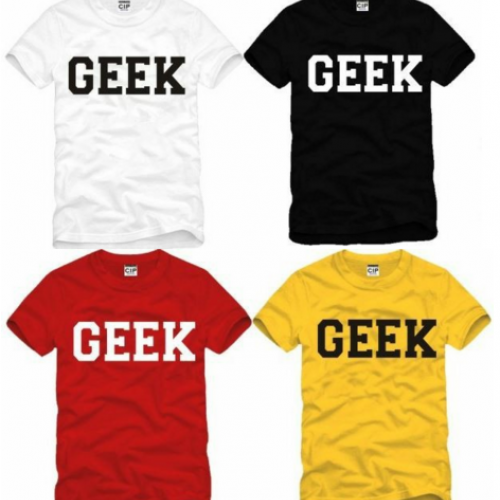 Topshop Letter Printed GEEK T-shirt