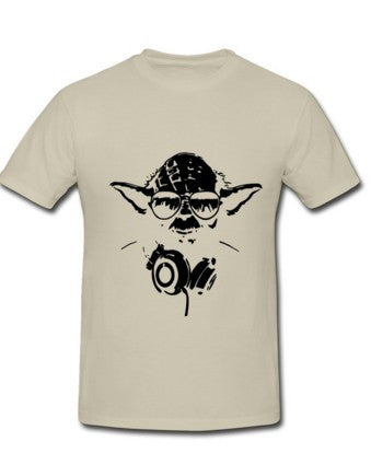 Tee Shirt Yoda Headphones Funny Company Tee-Shirts